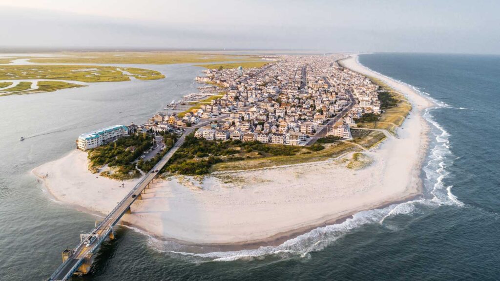 things to do in spring in stone harbor cape may   aerial drone photo 